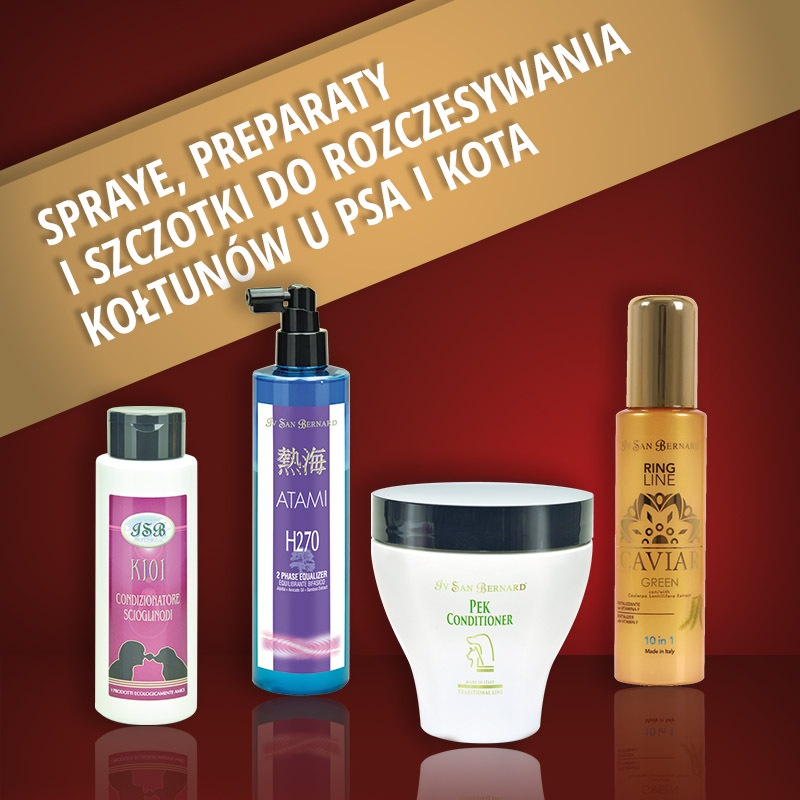 Spraye i preparaty na kołtuny u psów